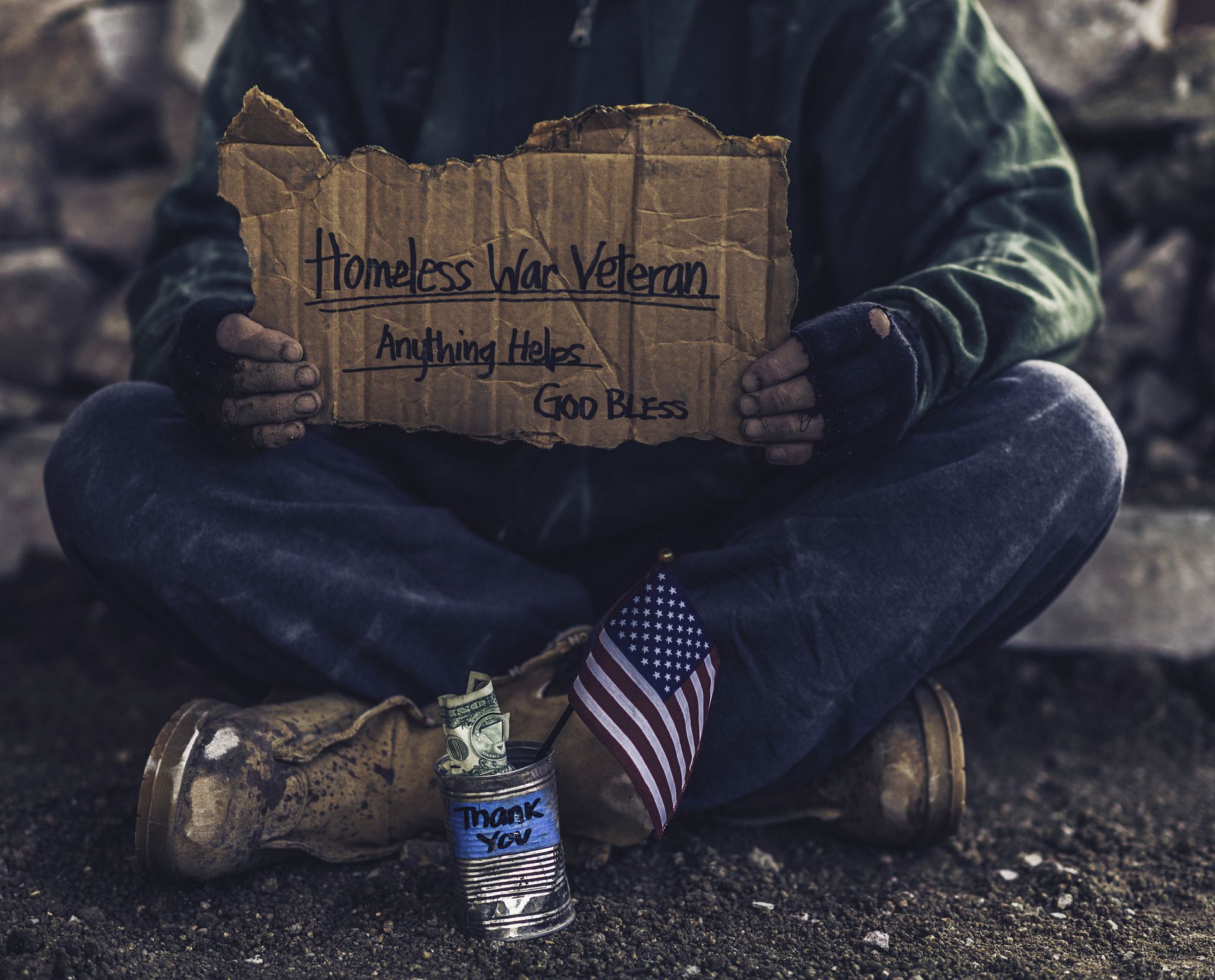 Veteranos sin hogar que viven con PTSD