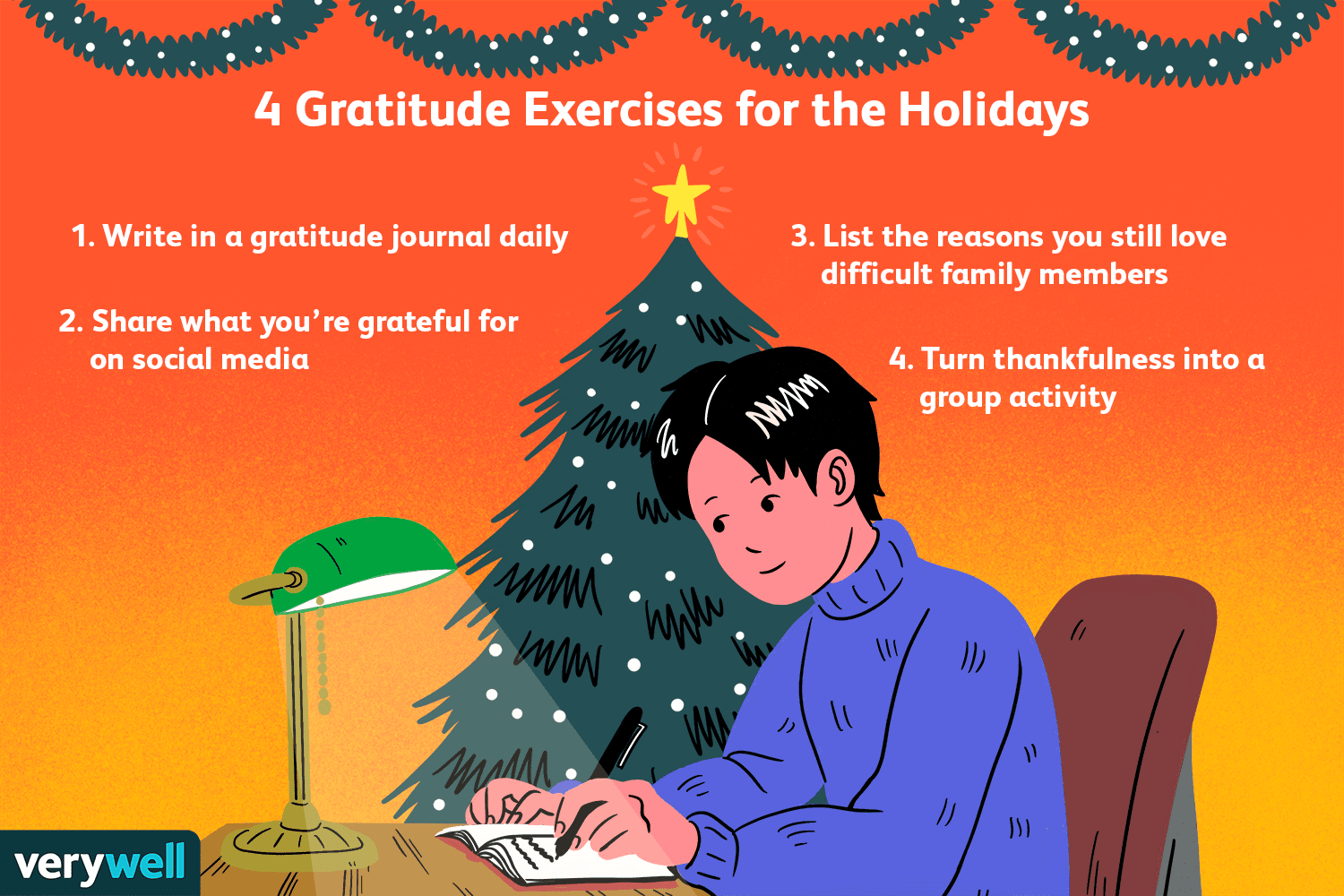 Ejercicios de gratitud para la temporada navideña